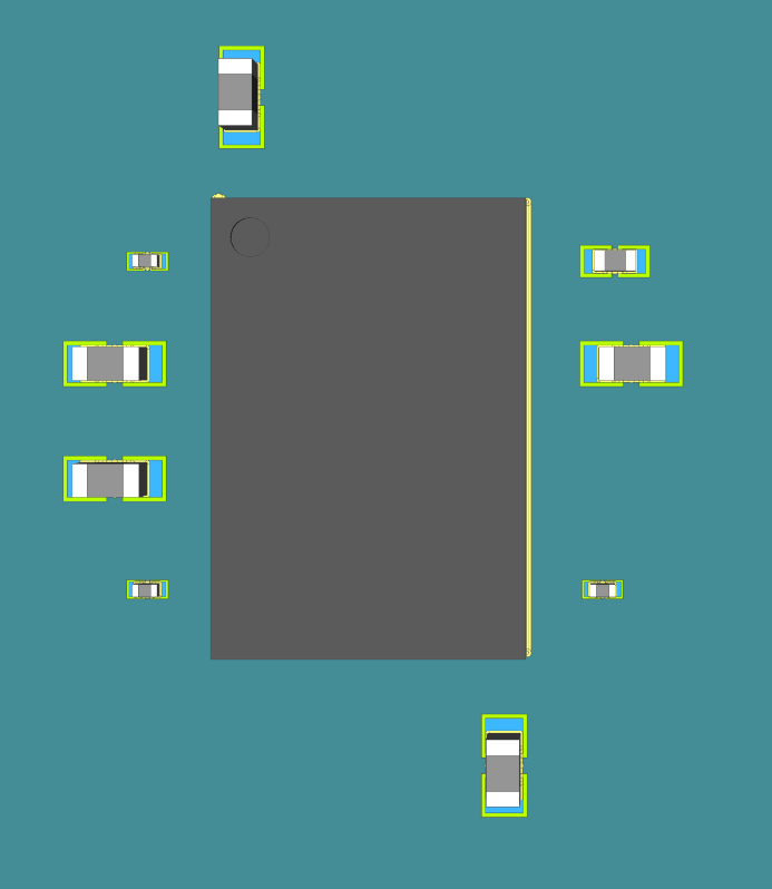 Figure 8 - Relative Decoupling Capacitor Positions Exported From Another Design and Mapped