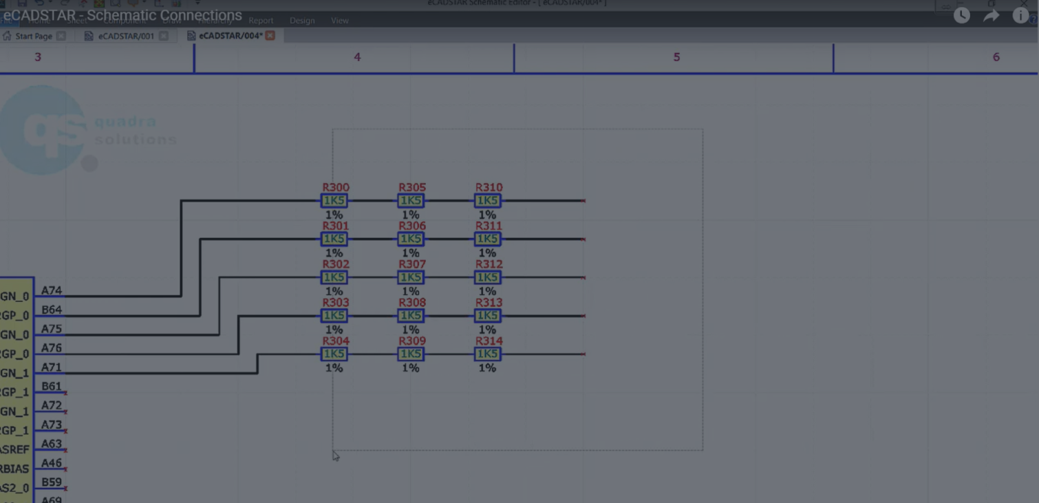 Schematic Connections eCADSTAR software