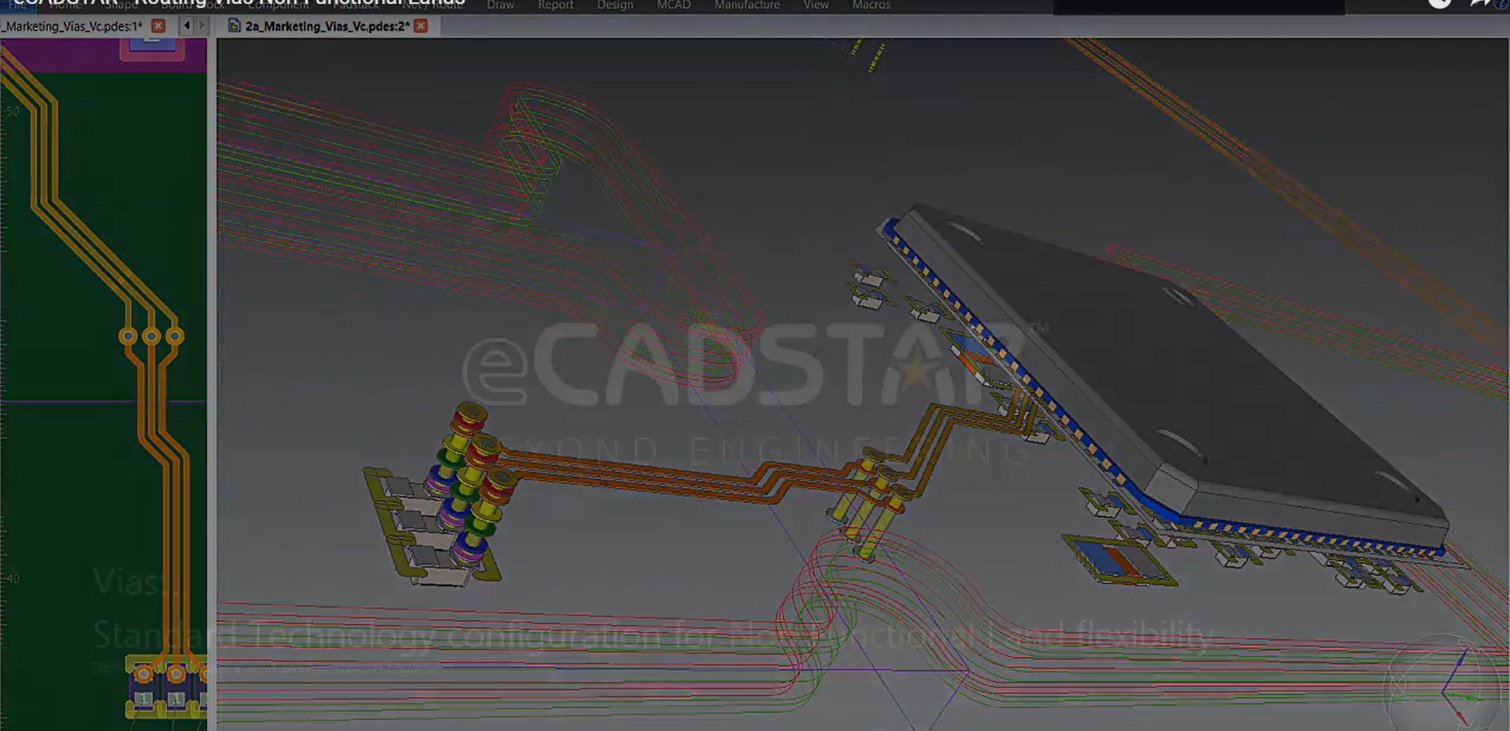 unconnected inner-layer pads vias