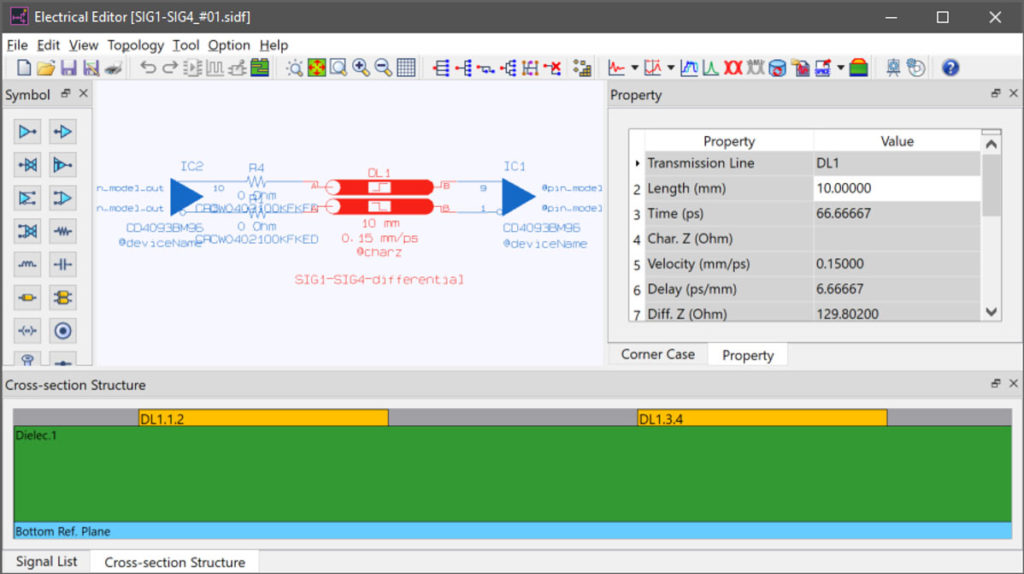 Signal integrity analysis in pcb design with the electrical viewer for signal integrity definition and SI analysis