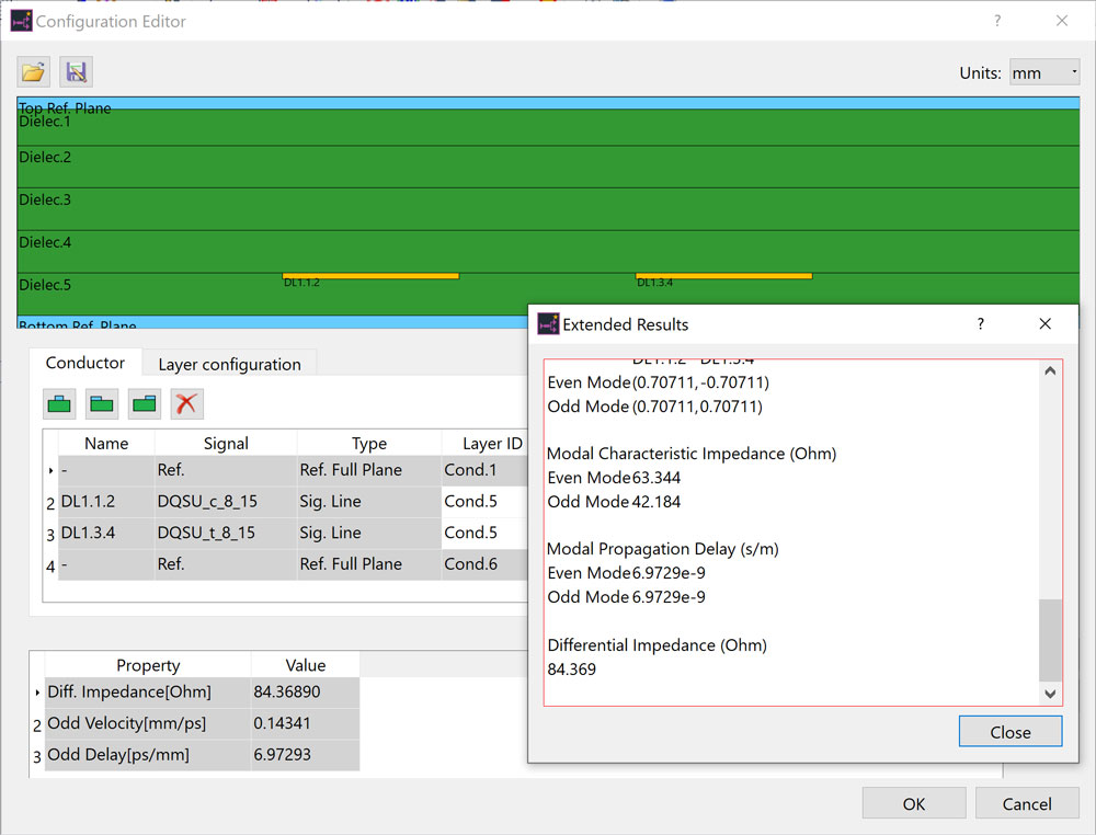 Figure 4: Solving track configurations for impedance Time Domain Reflectors and TDR Analysis - Solving Track Config