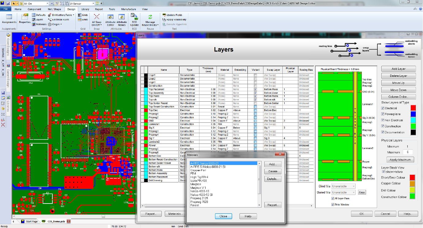 Layer Stack configurator