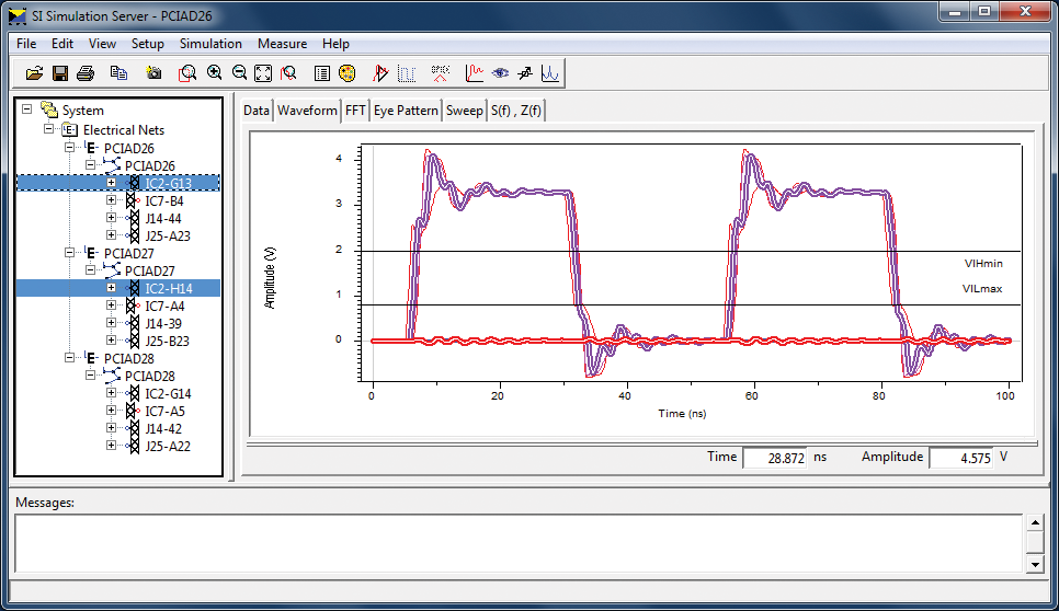 Measure crosstalk effects on coupled traces