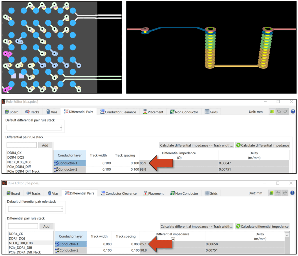 Rules by Area in PCB layout design, design a PCB today using eCADSTAR PCB design software