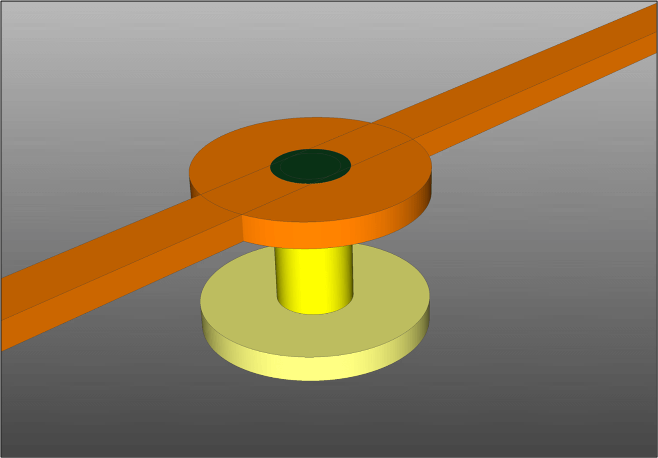 Via connection without PCB teardrop before PCB fabrication