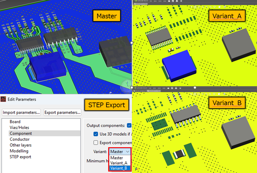 eCADSTAR-2025.0-Variants-in-STEP-Export