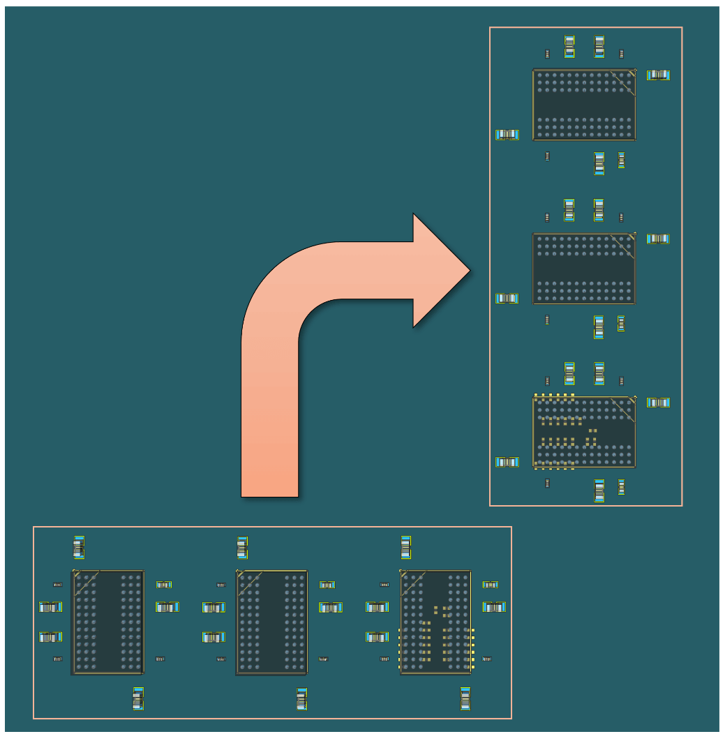 Figure 10 - Placement Replicated for Entire Memory Bus (Excluding Controller) and it's Terminators