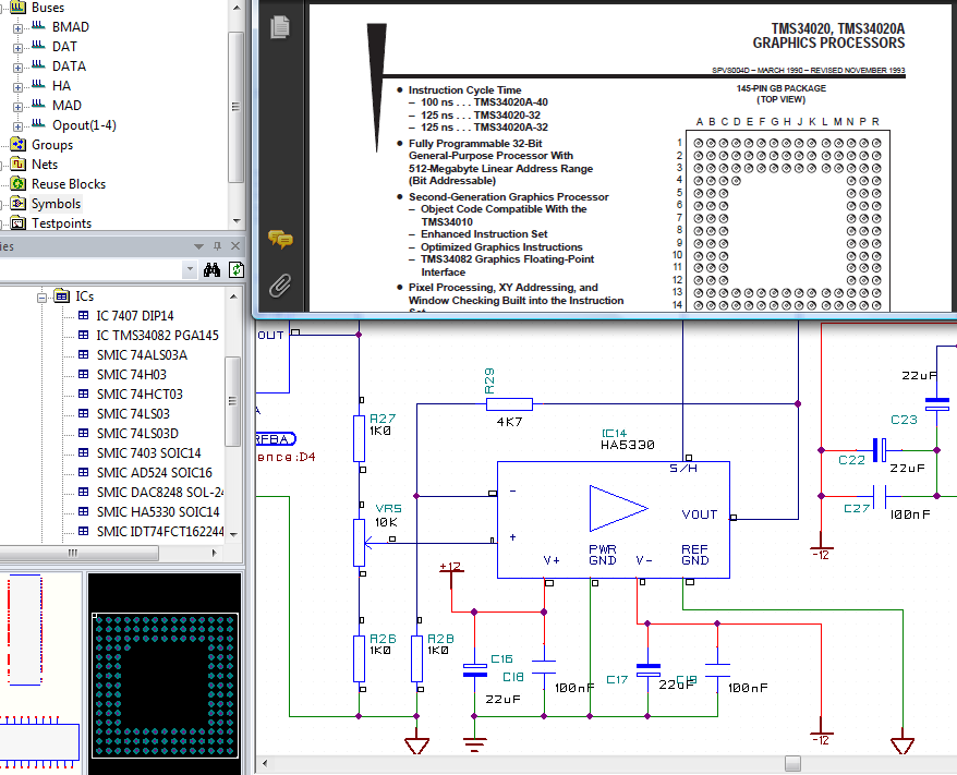 Direct access to local or web-based datasheets