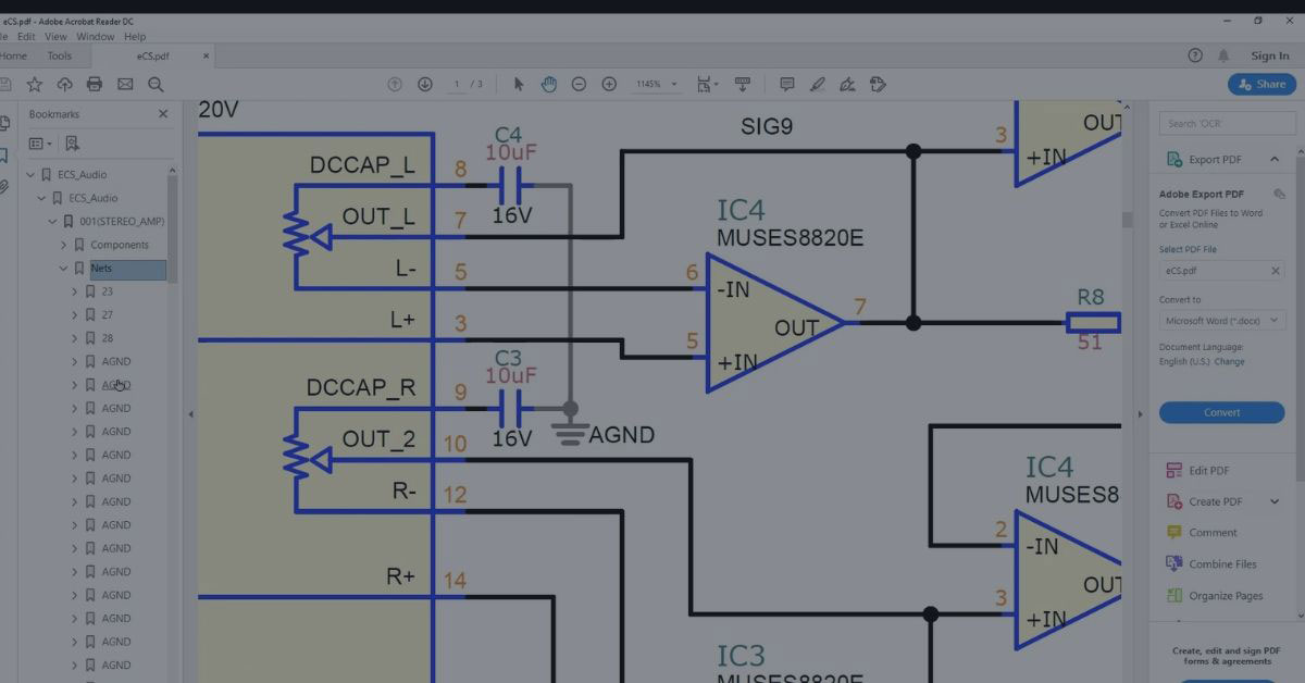 generate an intelligent pdf output in eCADSTAR